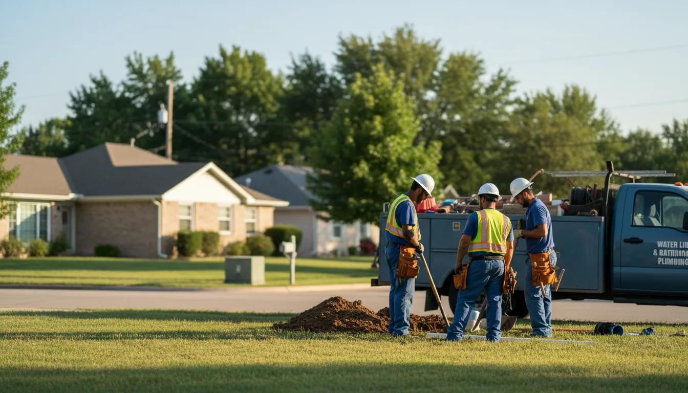 Residential water line and bathroom plumbing service in Darden, TN
